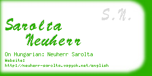 sarolta neuherr business card